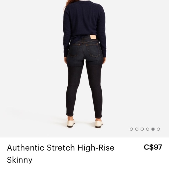 Everlane | high waisted skinny jean dark wash TALL - Picture 2 of 11